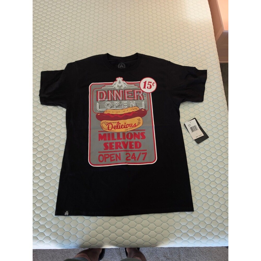 Akademiks Diner Open Hot Dog Graphic Tee L New With Tags